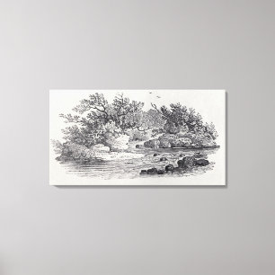 Toile Un virage dans la rivière de 'Histoire de la Grand