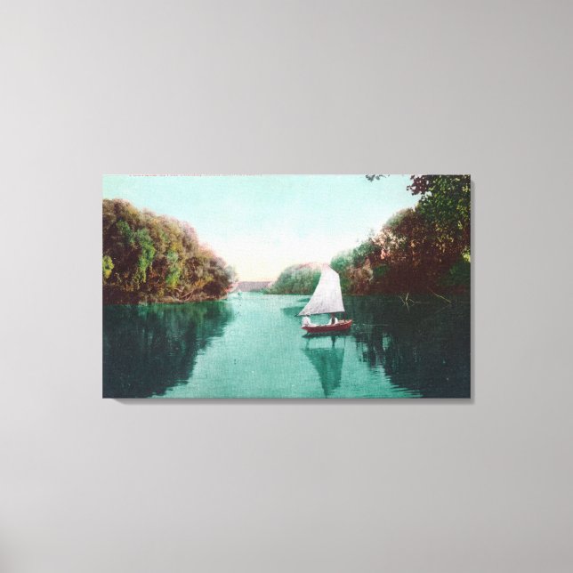 Toile Un voilier sur la Feather RiverMarysville, CA (Recto)