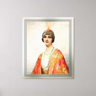 Toile Une beauté en costume oriental par William Wontner