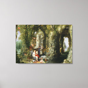 Toile Une caverne fantastique avec Ulysse et calypso