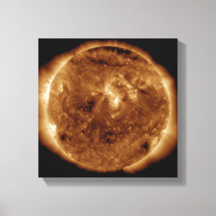 Toile Une crevasse foncée dans l'atmosphère du soleil