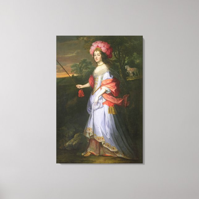 Toile Une dame en costume mascarade, vers 1679 (Recto)