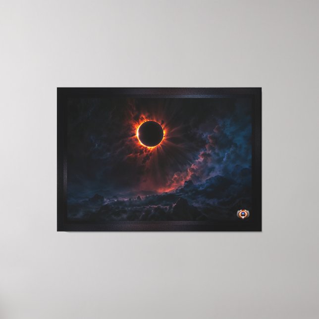 Toile Une éclipse solaire époustouflante Art AI par Xzen (Recto)