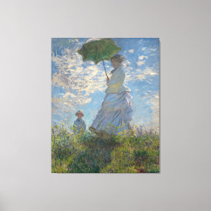 Toile Une femme avec un parasol