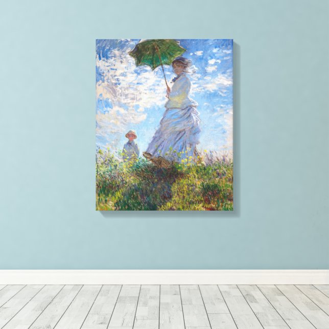 Toile Une femme avec un parasol | Monet | (Insitu (Plancher de Bois))