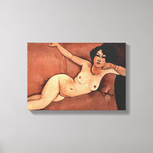 Toile Une Femme D'Amedeo Modigliani Sur Un Canapé (Recto)