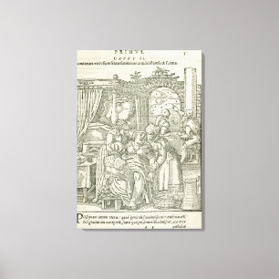 Toile Une femme dans le travail, illustration du