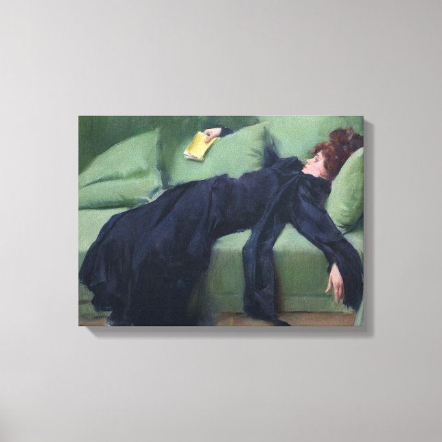 Toile Une fille décadente - Ramon Casas (Recto)