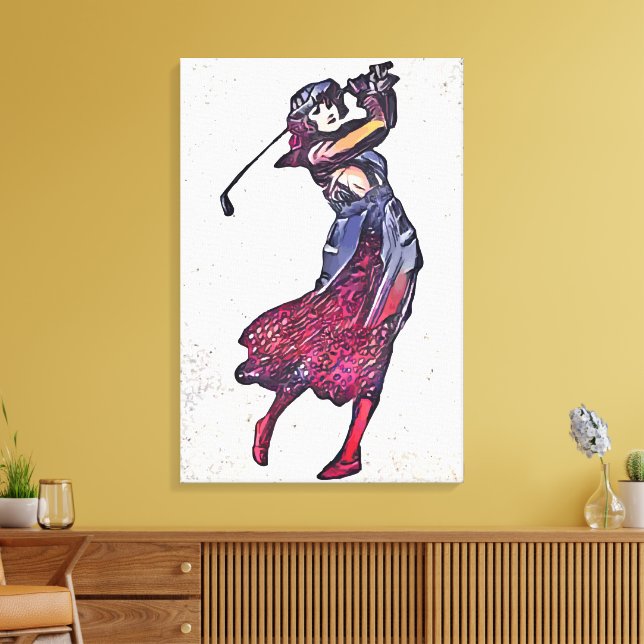 Toile Une golfeuse (Insitu(Salon))