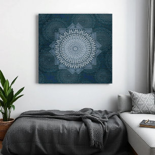 Toile Une initiation du cercle bleu de masse
