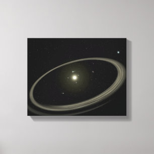 Toile Une jeune étoile cerclée par les planètes norma