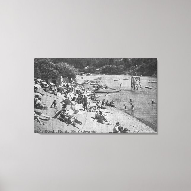Toile Une journée typique à Sandy Beach Monte Rio, CA (Recto)