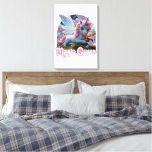 Une licorne blanche aux ailes