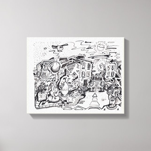 Toile Une marche de nuit à la maison (Recto)