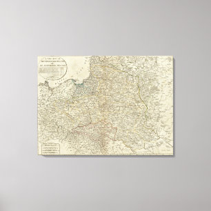 Toile Une nouvelle carte du royaume de la Pologne
