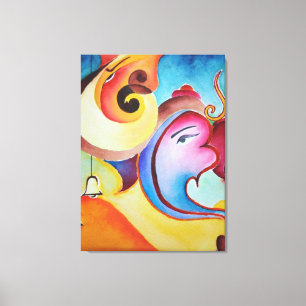 Toile Une peinture abstraite de Ganesha