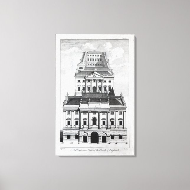 Toile Une perspective de la Banque d'Angleterre (Recto)