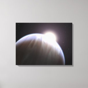 Toile Une planète extrasolar avec son étoile de parent