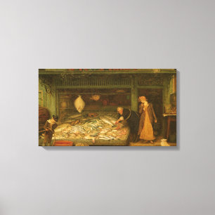 Toile Une poissonnerie par Frederick Walker