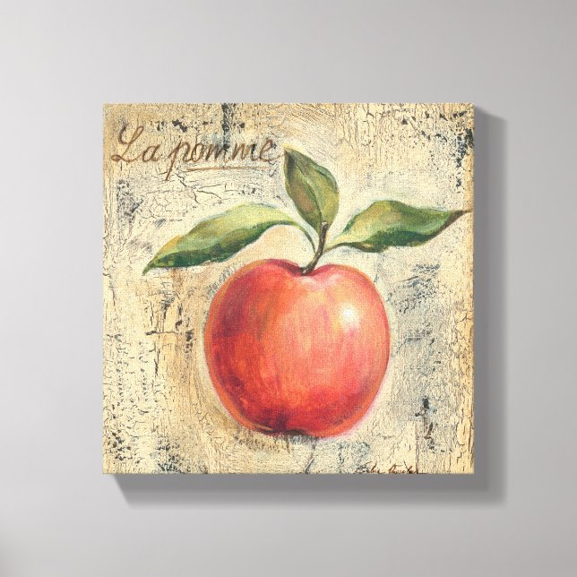 Toile Une pomme rouge brillante (Recto)