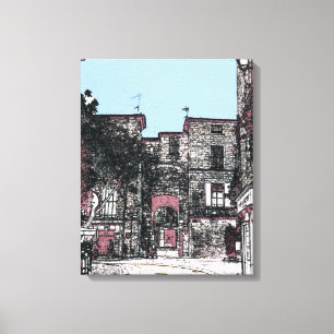 Toile Une rue à Pezenas France