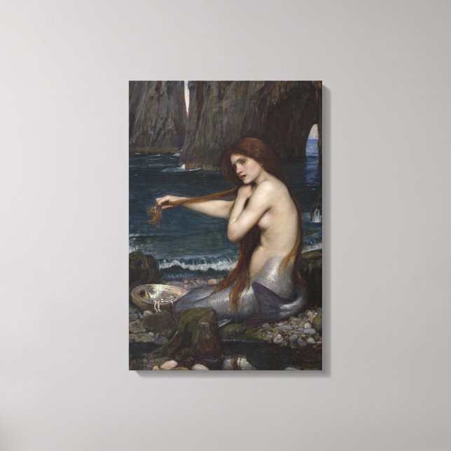 Toile Une sirène par John William Waterhouse (Recto)