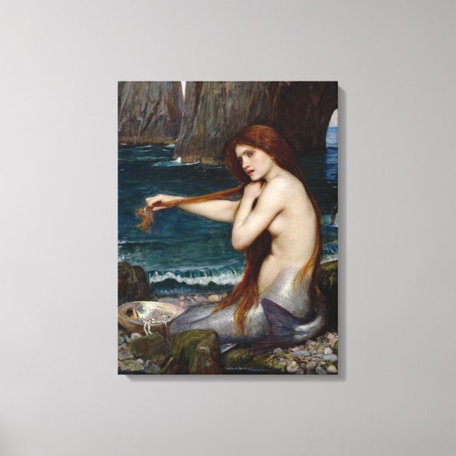 Toile "Une sirène" par John William Waterhouse Canvas (Recto)