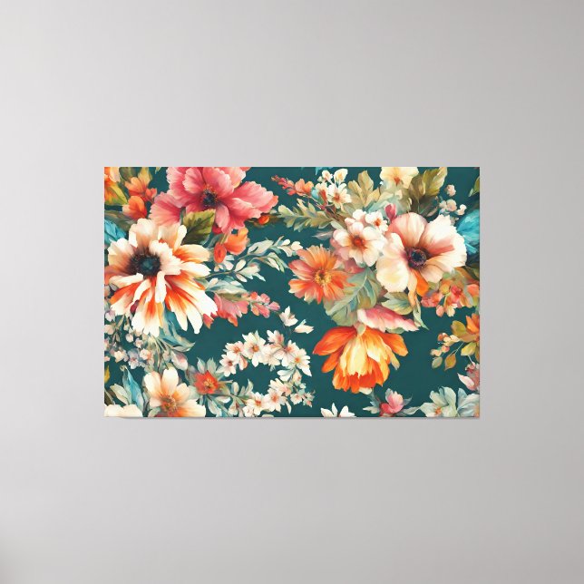 Toile Une superbe florale estivale comme la peinture (Recto)