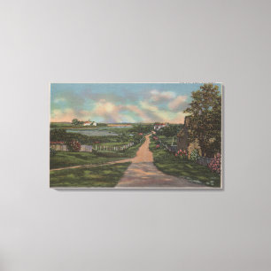 Toile Une vieille vue de ruelle de Cape Cod