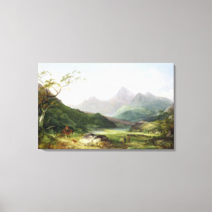 Toile Une vue de Snowdon de collier de serrage Curig,