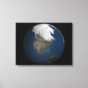 Toile Une vue globale au-dessus de l'Amérique du Nord