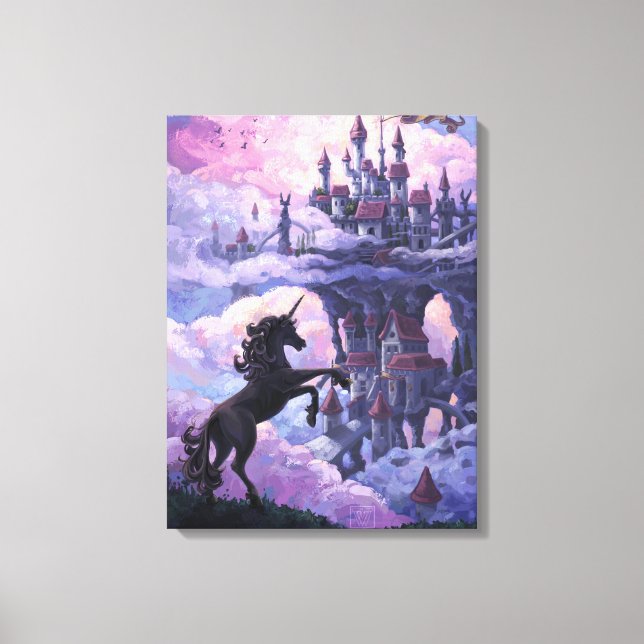 Toile Unicorn Castle Art (Recto)