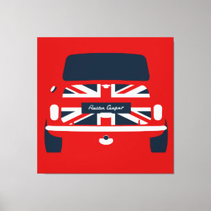 Toile Union Jack original classique, Austin Mini Cooper