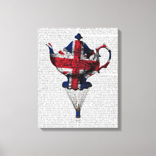Toile Union Jack pilotant la théière
