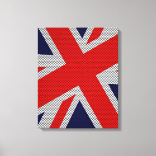 Toile Union Jack sur l'impression en fibre de carbone