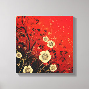 Toile Unique prairie Fleurs sauvages Nature Art Floral