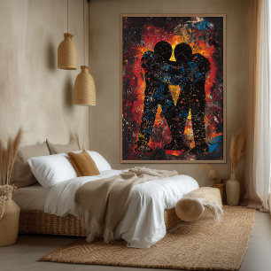 Toile Unité au Chaos Oeuvre contemporaine expressionnist