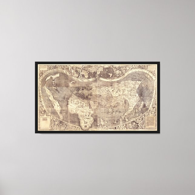 Toile Universalis Cosmographia par M. Waldseemuller 1507 (Recto)