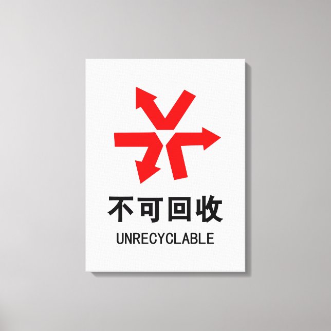 Toile Unrecyclable ~ Signe chinois Hanzi (Recto)