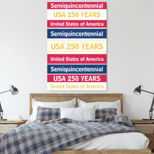 Toile USA 250 Ans Semiquincentenaire Rayures Patriotique