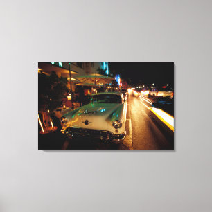 Toile USA, FL, Miami, South Beach la nuit.2