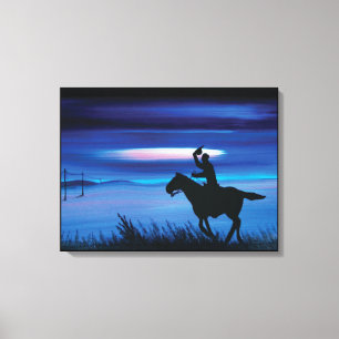 Toile USA Pony Express 🐎 Cowboy Rider Peinture