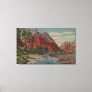 Toile Utah - Le mont Majestic et l'atterrissage de l'ang