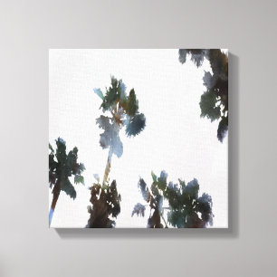 Toile Vacances Palmiers tropicaux Aquarelle artistique