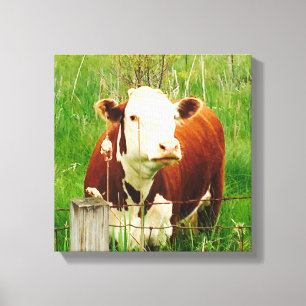 Toile Vache Curieuse Mignonne 4Carrie
