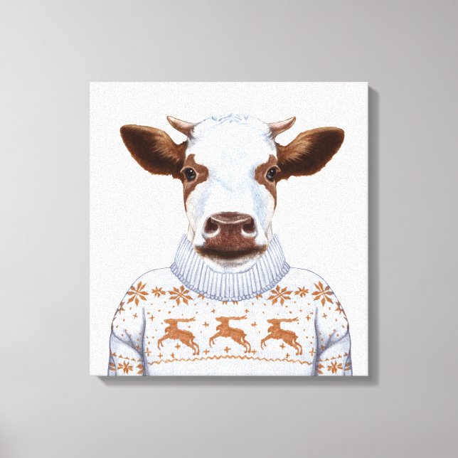 Toile Vache de Noël (Recto)