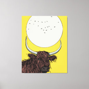Toile Vache des Highlands d'Écosse