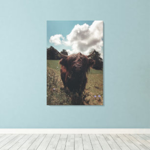 Toile Vache écossaise de la région montagneuse noire pât