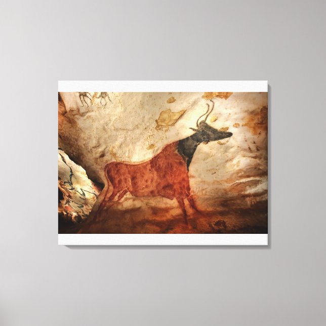 Toile Vache Lascaux à tête noire (Recto)