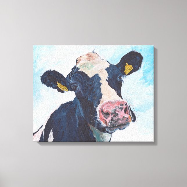 Toile Vache no 01. 0254 Vache friésienne irlandaise (Recto)